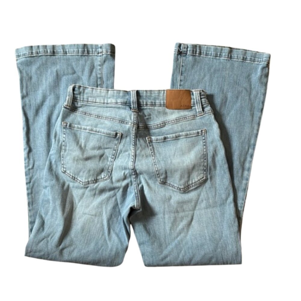 Aeropostale Flare Jeans Size 8 Light Wash Bootcut Stretch Y2K